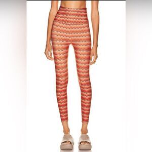 Beyond Yoga Paprika Chevron Endurance Light High Waisted Midi Legging XS EUC